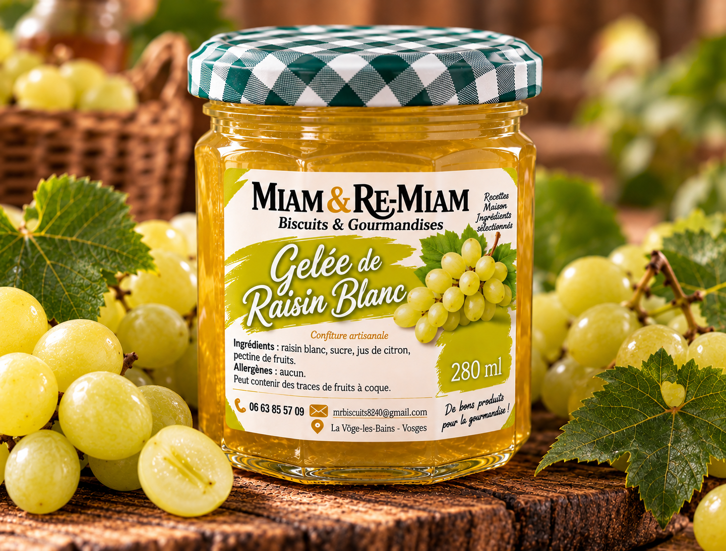 Gelée de Raisin Blanc – Pot 280 ml