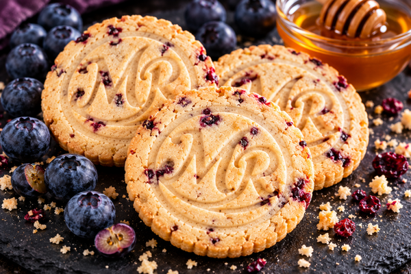 Biscuits Myrtille & Miel – 12  pièces