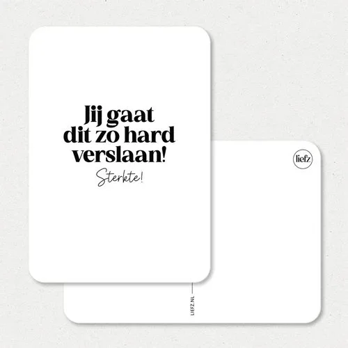 Jij gaat dit zo hard verslaan!