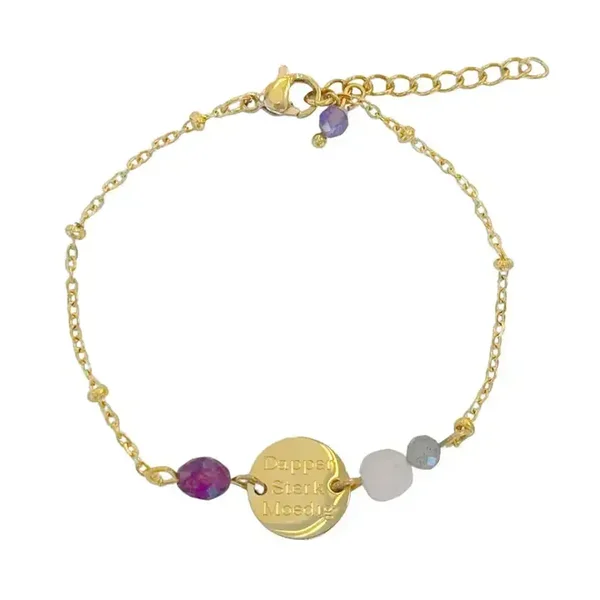 Dapper, Sterk & Moedig Armbandje – Goud