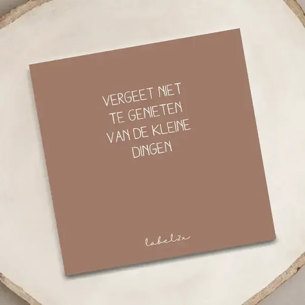 Minigift vergeet niet bordje