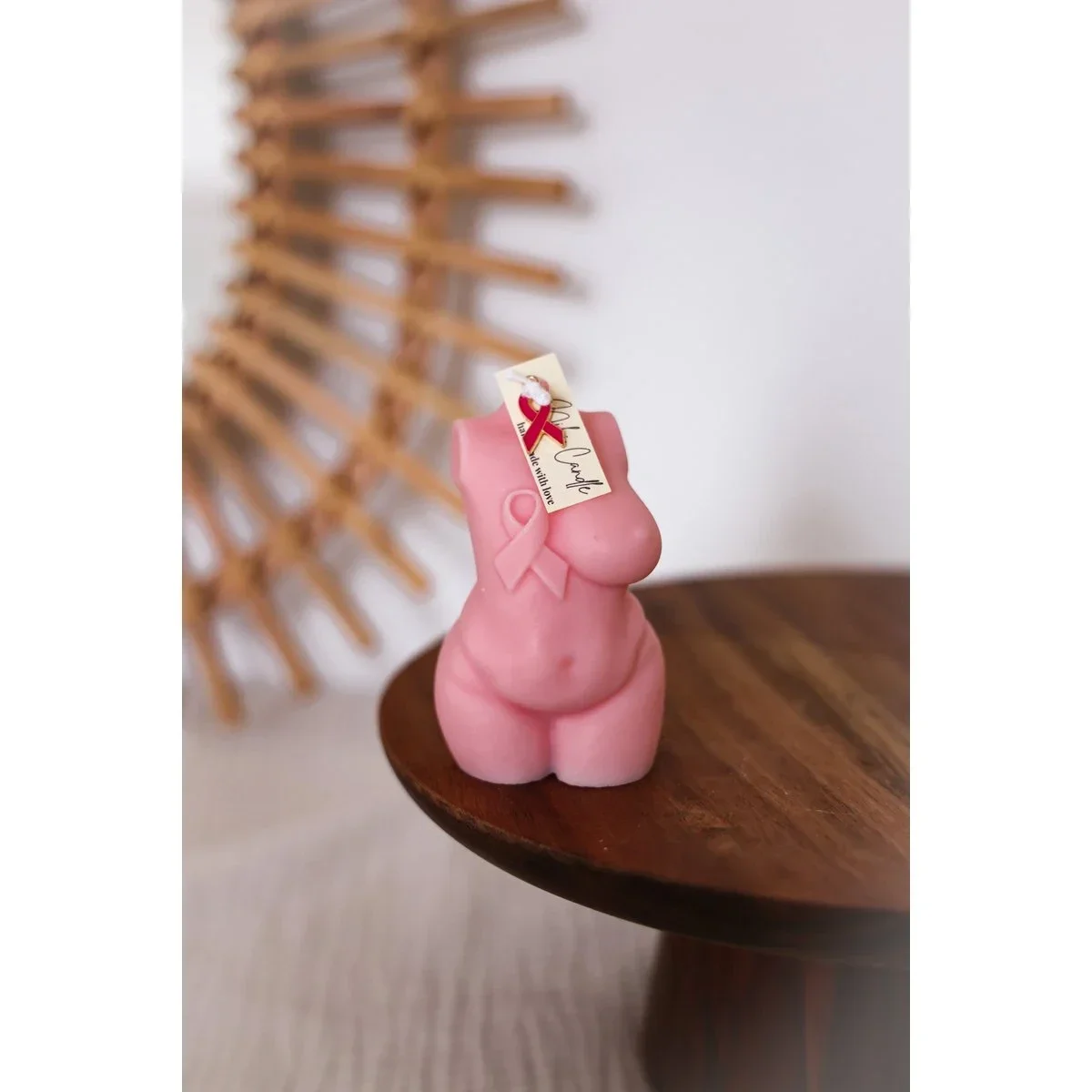 FCK Cancer Woman Candle kleur roze
