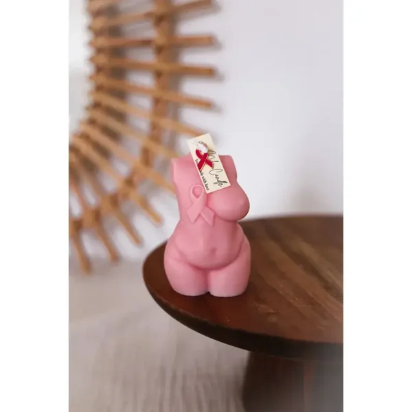 FCK Cancer Woman Candle kleur roze