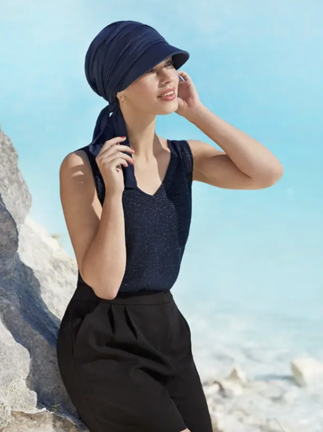 HocBriana Sun Cap met UPF 50+ met zonbescherming | Donkerblauw