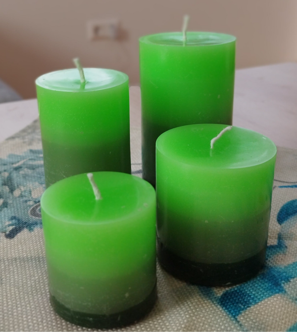 4er Set Stumpen Kerzen