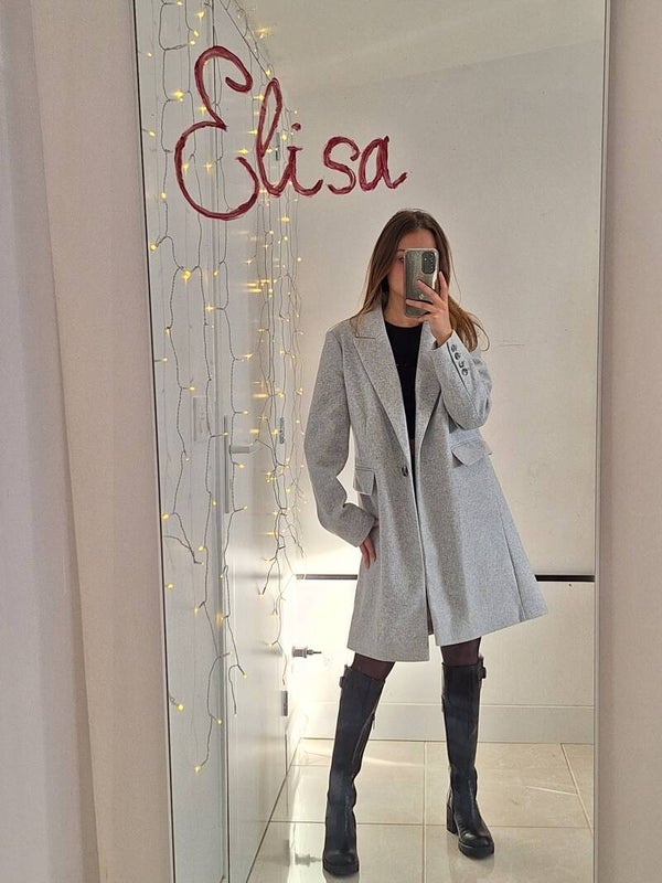 Manteau style blazer gris