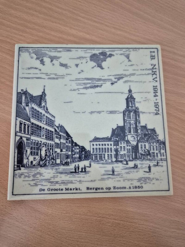 Tegeltje Grote Markt Bergen op Zoom