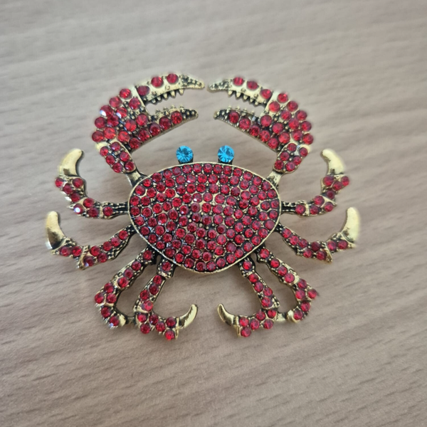 Krabben broche - Rood