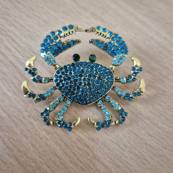 Krabben broche - Blauw