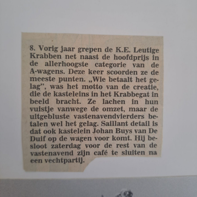 Archief 1986 - 1e keer de 1e prijs bij de A wagens