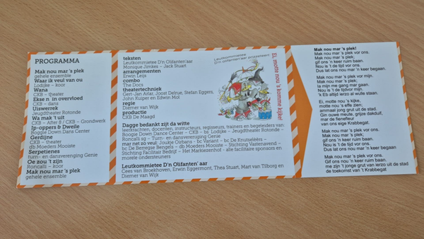 Programma Leutkommietee d'n olifanten'aar 2014