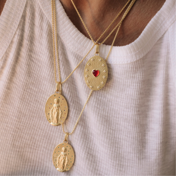 VIRGEN CORAZON necklace
