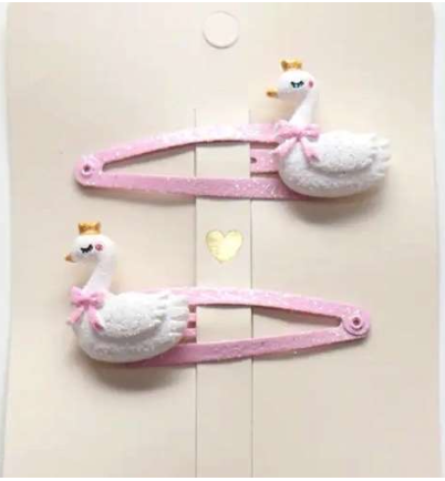 Barrettes fantaisie Queens Cygne Duo