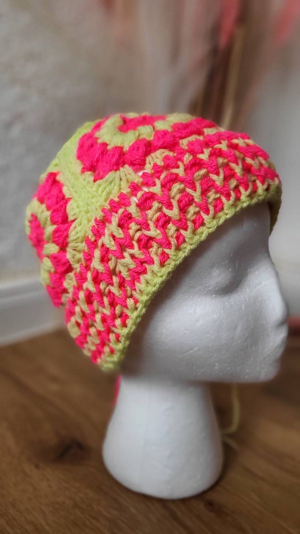 Granny Square Sommermütze