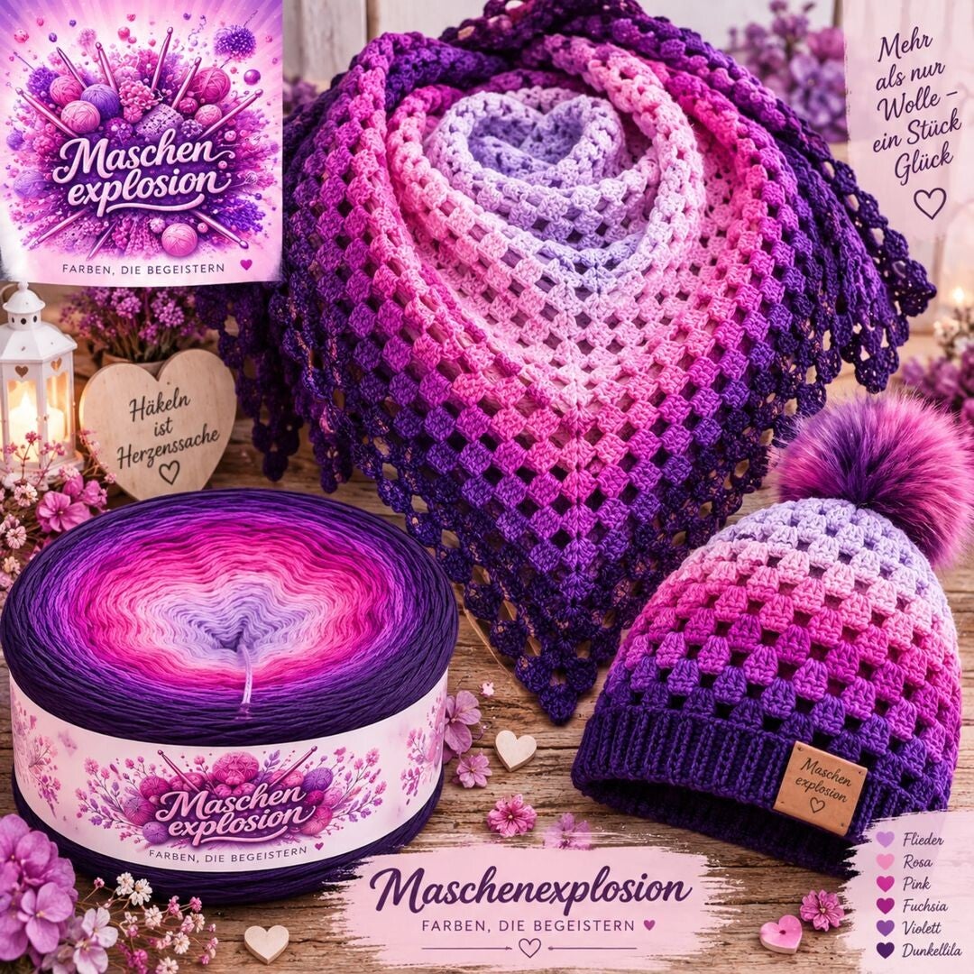 Set Mütze und Tuch Bobbel ( M)
