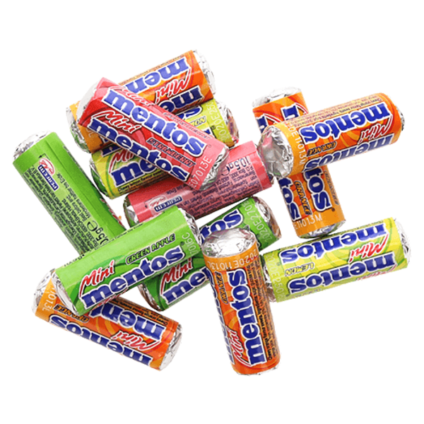 Mentos mini fruitmix - puntzak 18 stuks