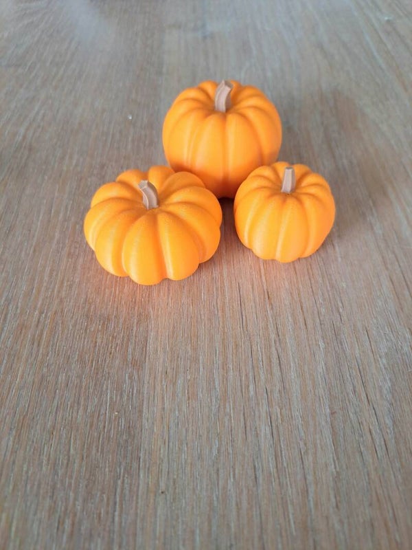 set van 3 pompoenen