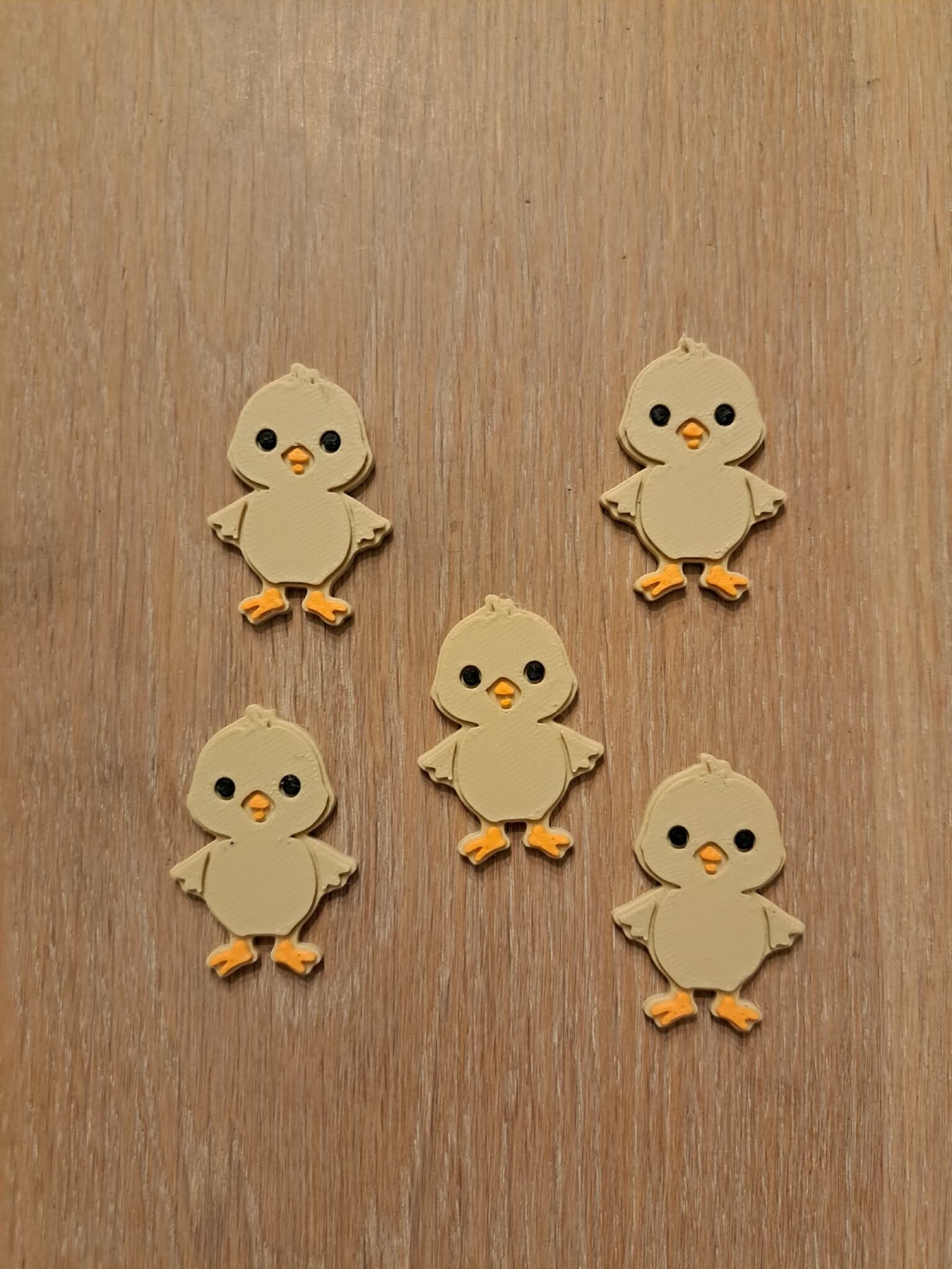 set van 5 kuikens