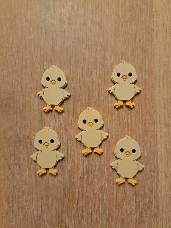 set van 5 kuikens
