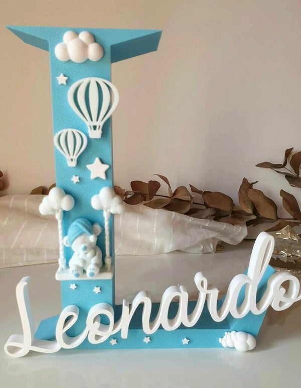 Lettera con Nome e Decorazioni Personalizzabile