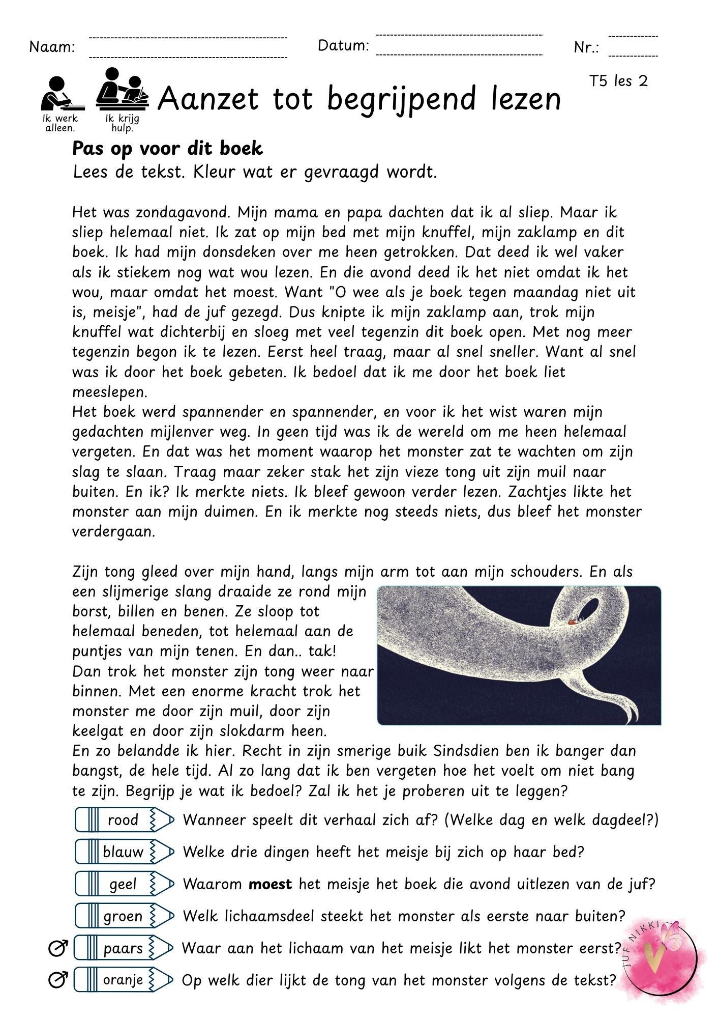 Aanzet tot begrijpend lezen - thema 5