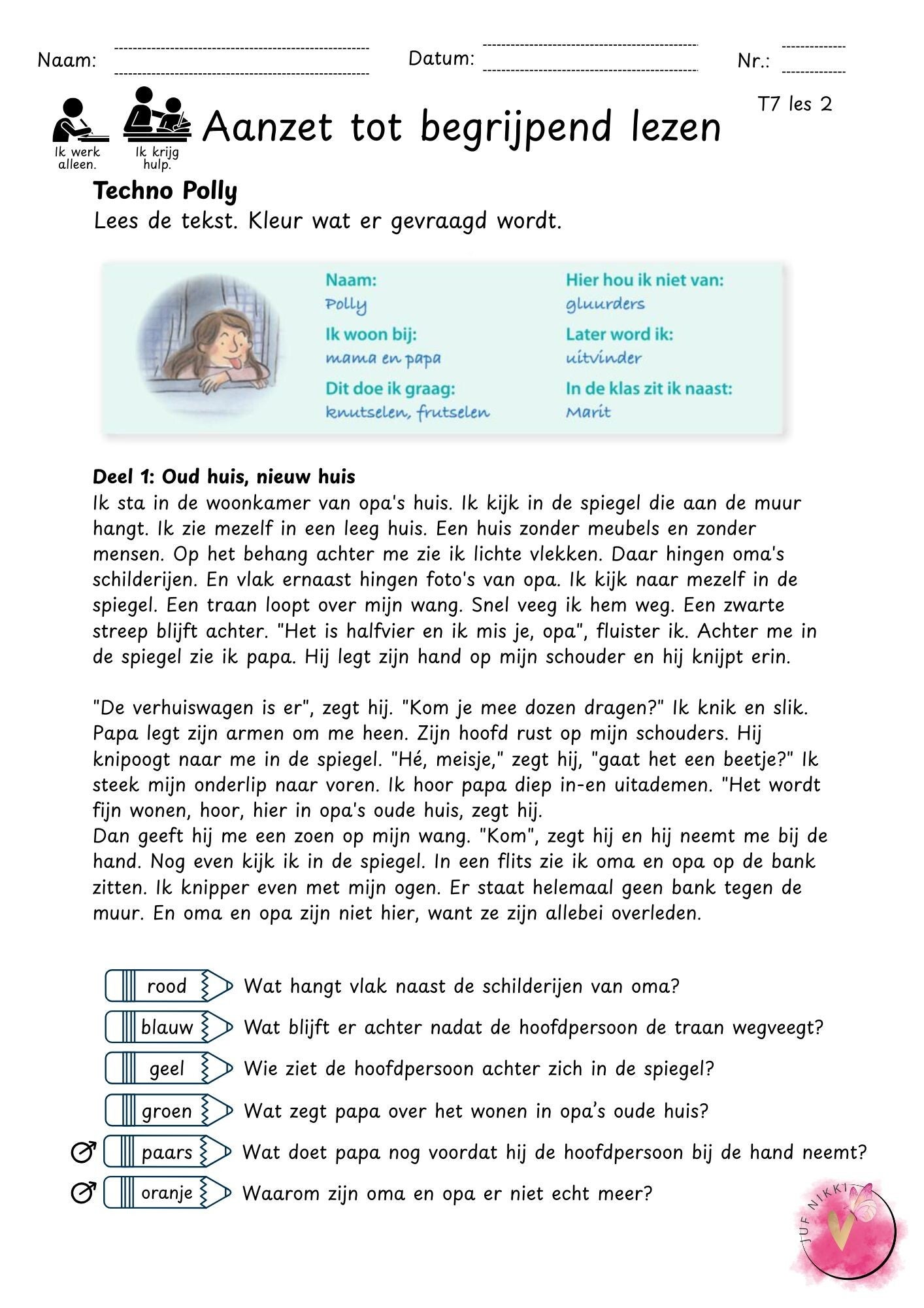 Aanzet tot begrijpend lezen - thema 7