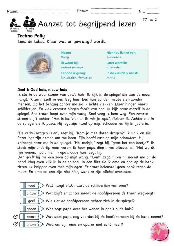 Aanzet tot begrijpend lezen - thema 7
