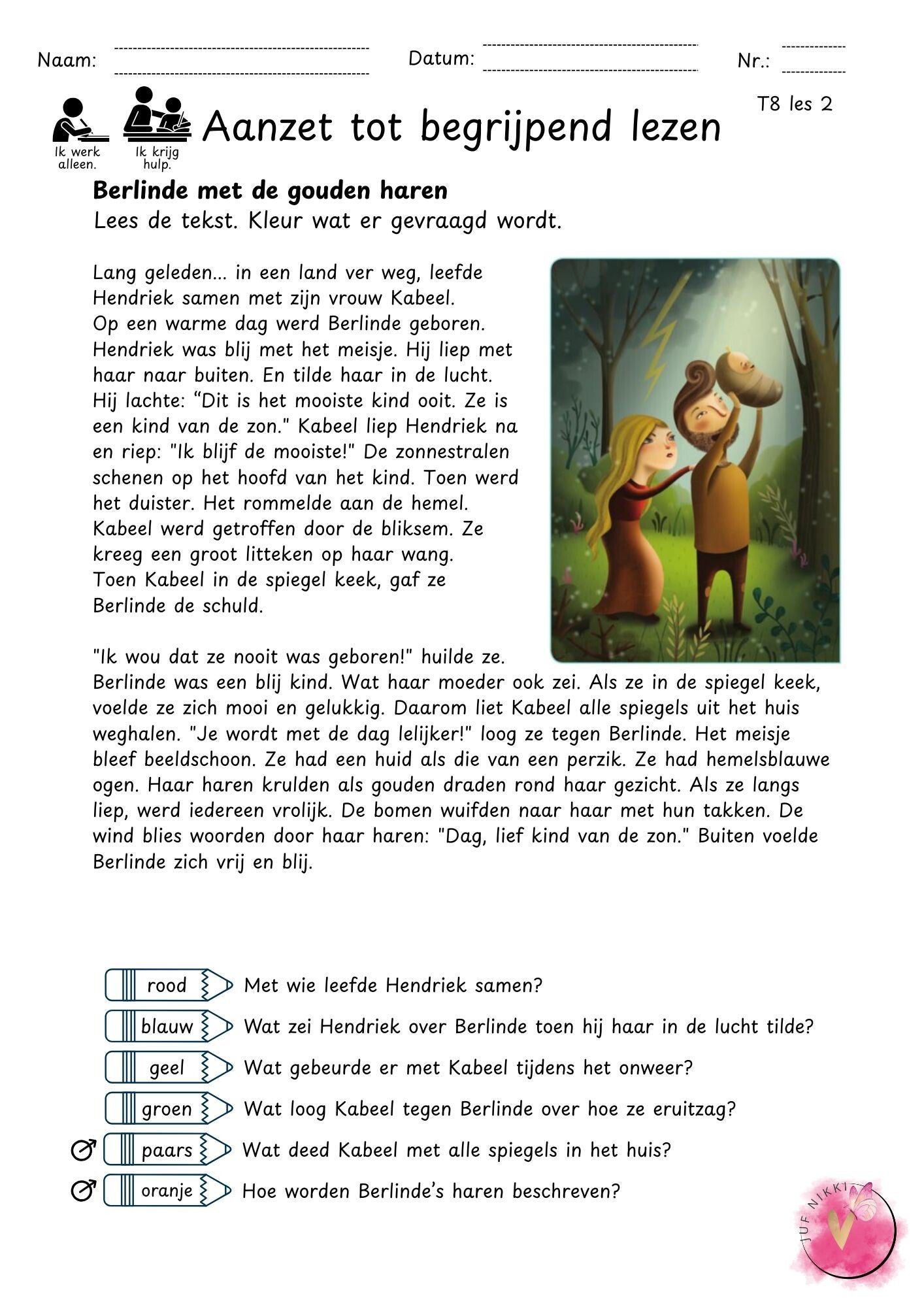 Aanzet tot begrijpend lezen - thema 8