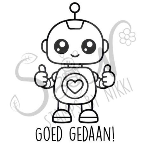 Stempel - Robot - Goed gedaan!