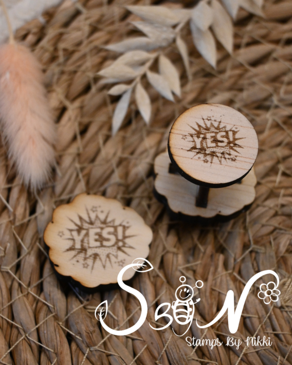 Stempel - Schreeuwballon - YES!