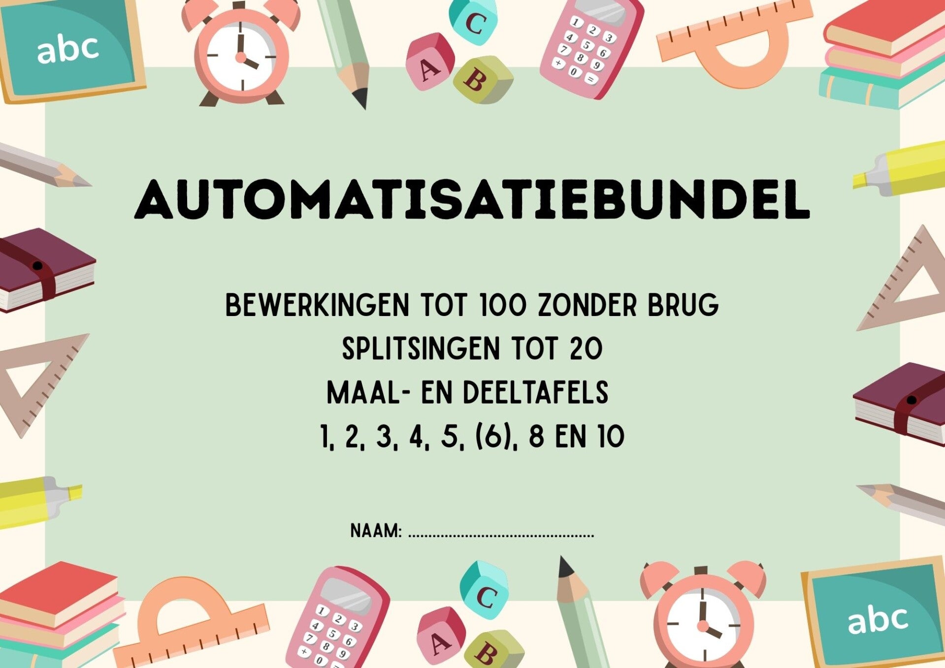 Automatisatiebundel splitsingen en tafels (Krokus tot Pasen)