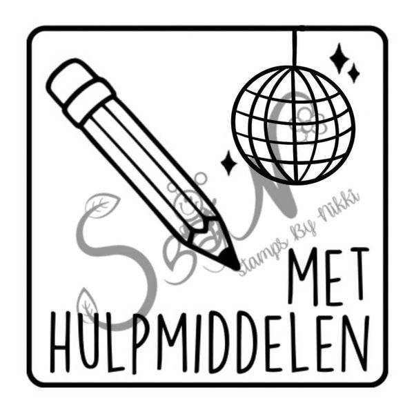 Discobol met potlood - MET hulpmiddelen