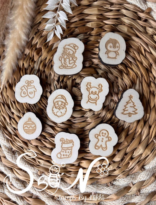 Kerst collectie XL - set van 9 stempels