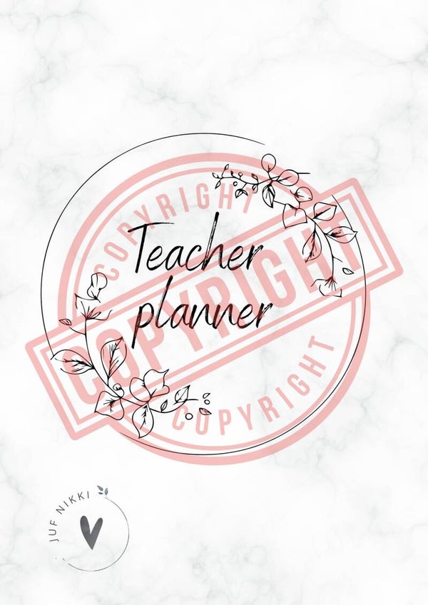 Teacher planner - papieren versie