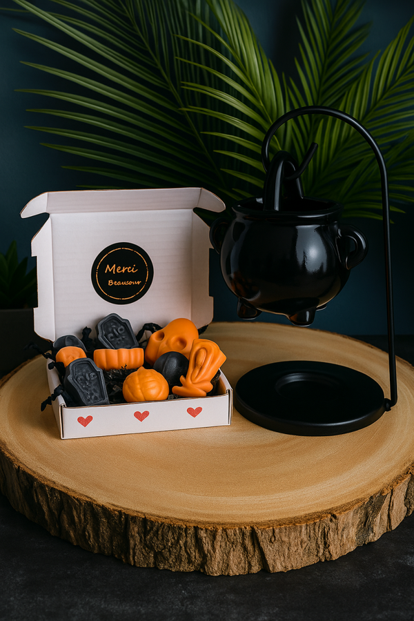 Brûle parfum Chaudron + 5 fondant Halloween