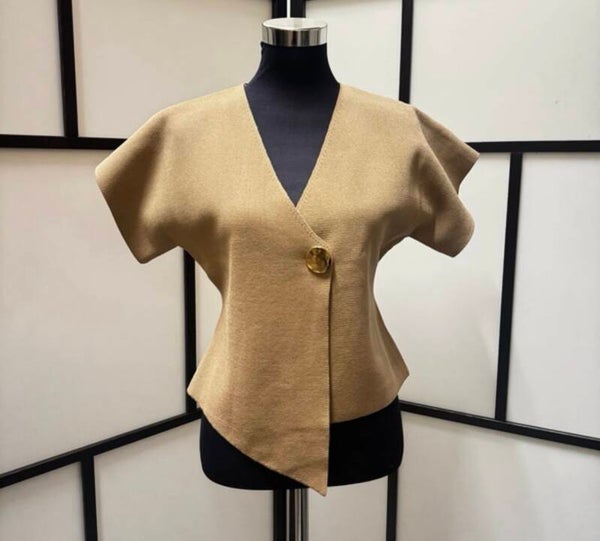 Gilet taille unique beige