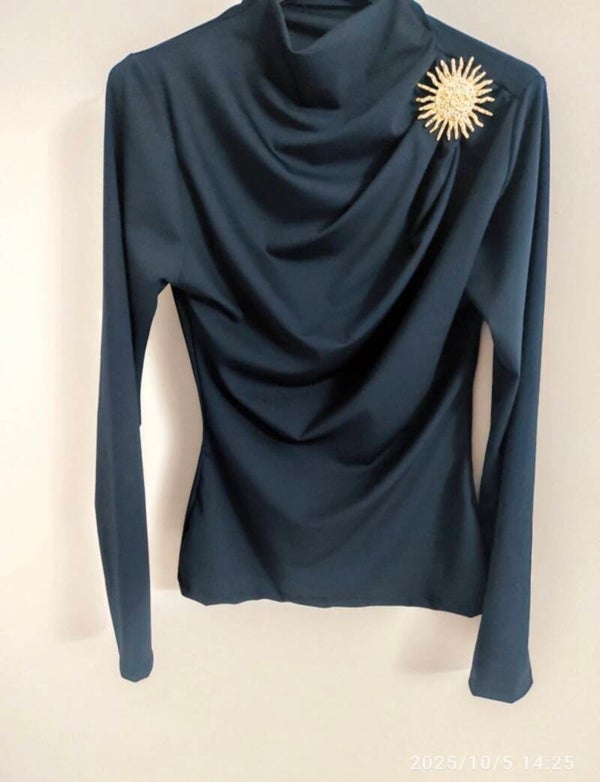 Haut noir Soleil Taille Unique