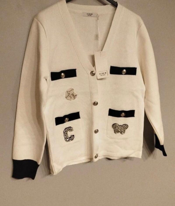 Gilet noir et blanc taille unique