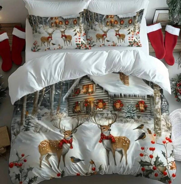 Parrure 3 pièces Noël King Size 220/260