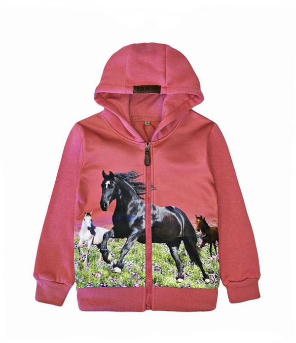 Roze vest paard in galop