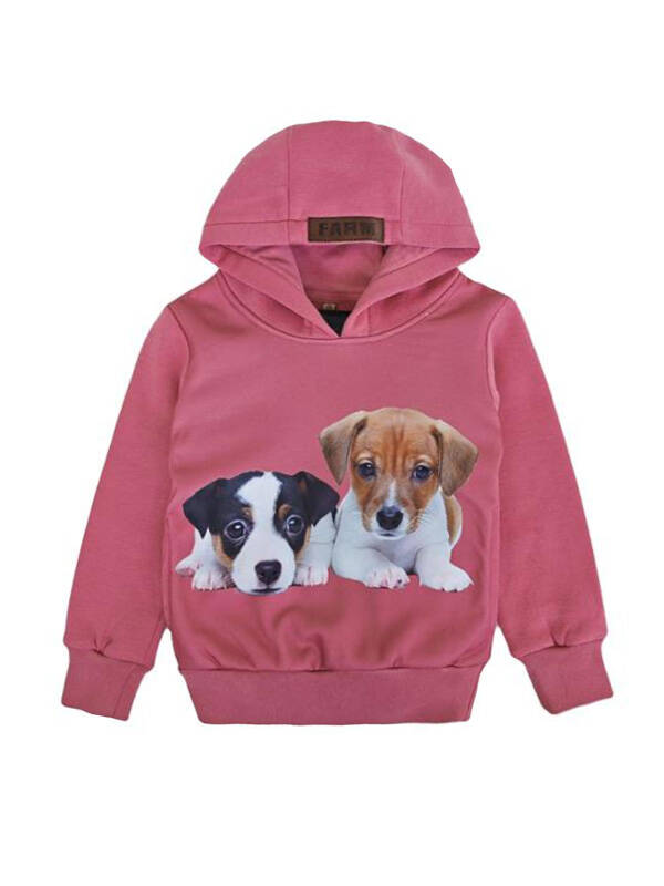 Roze hoodie met jack russel pups