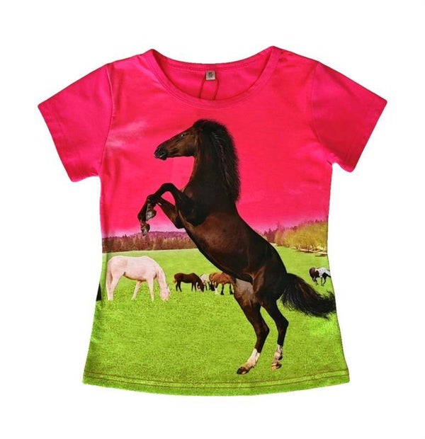 T-shirt Steigerend paard