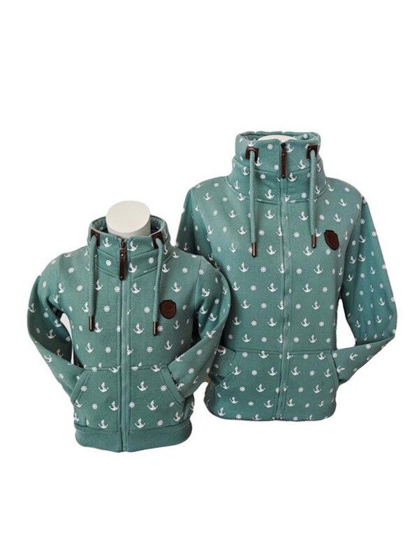 Turkoois vest met ankers