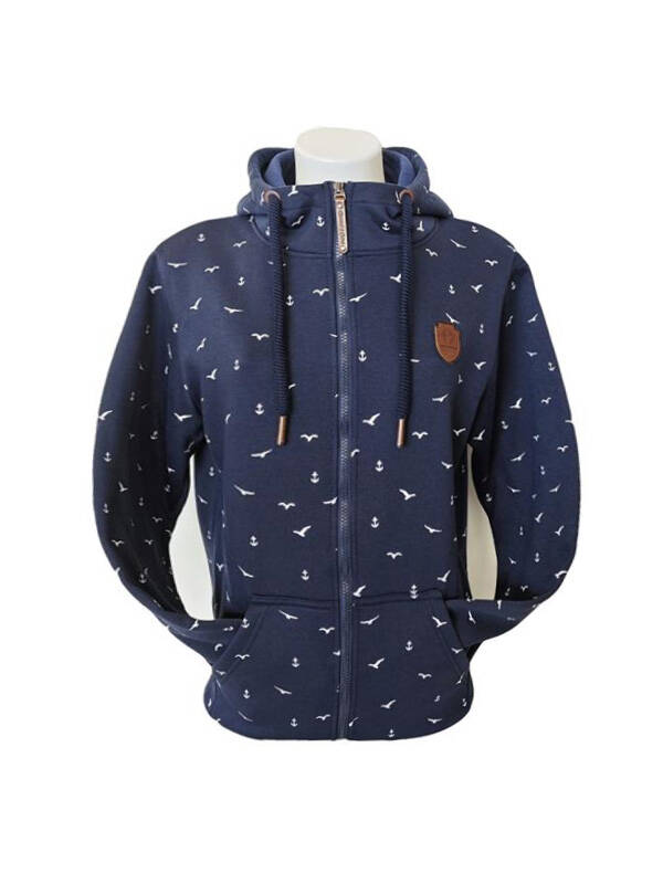 Dames vest donker blauw zeemeeuw