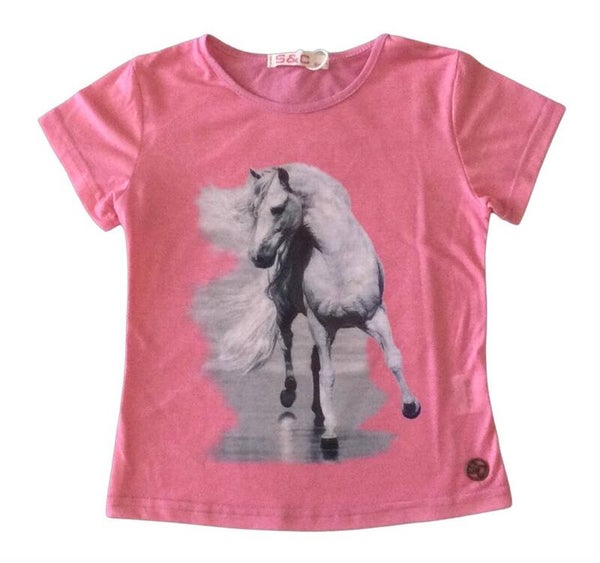 T-shirt witte paard