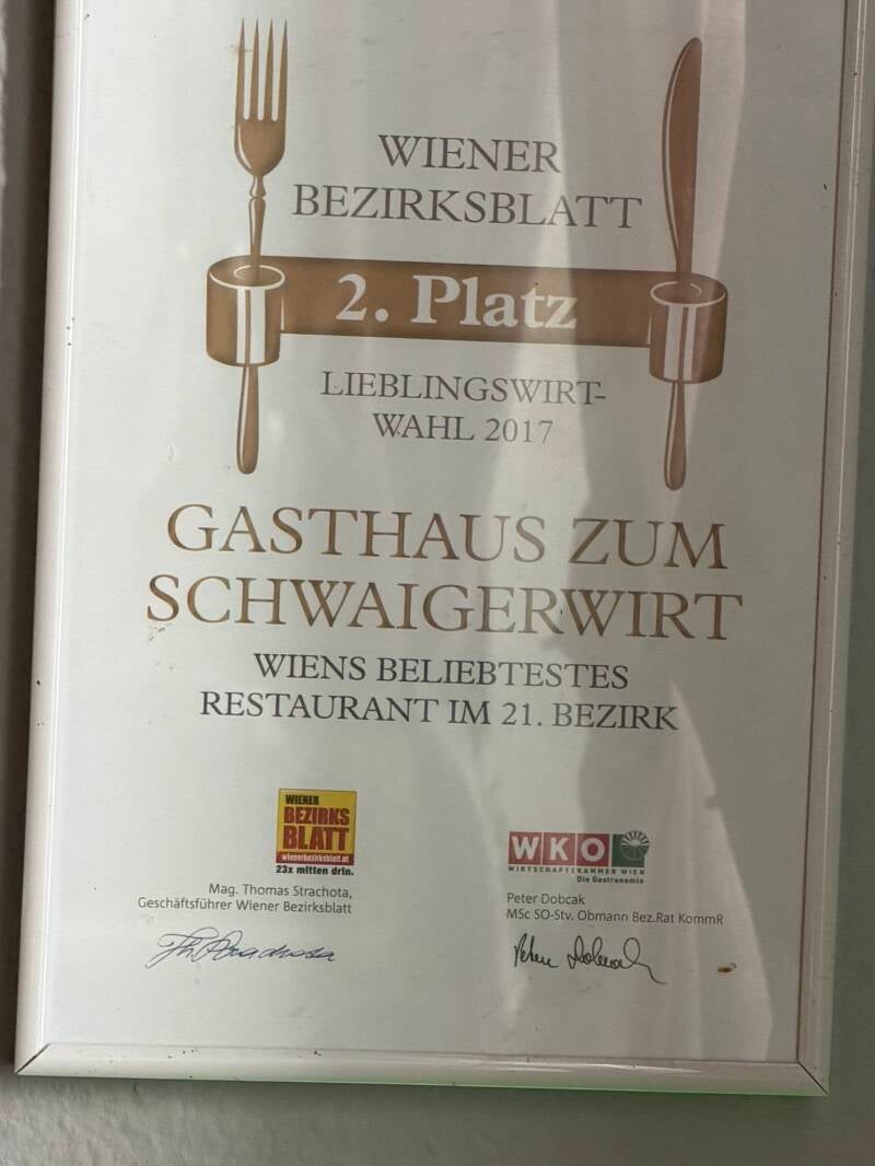 Auszeichnung schwaigerwirt