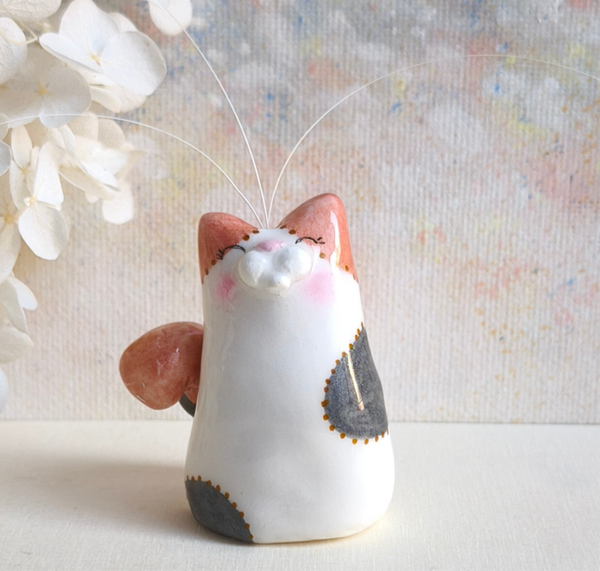 Mini Vase chat Merluchette - Pour moustache souvenir