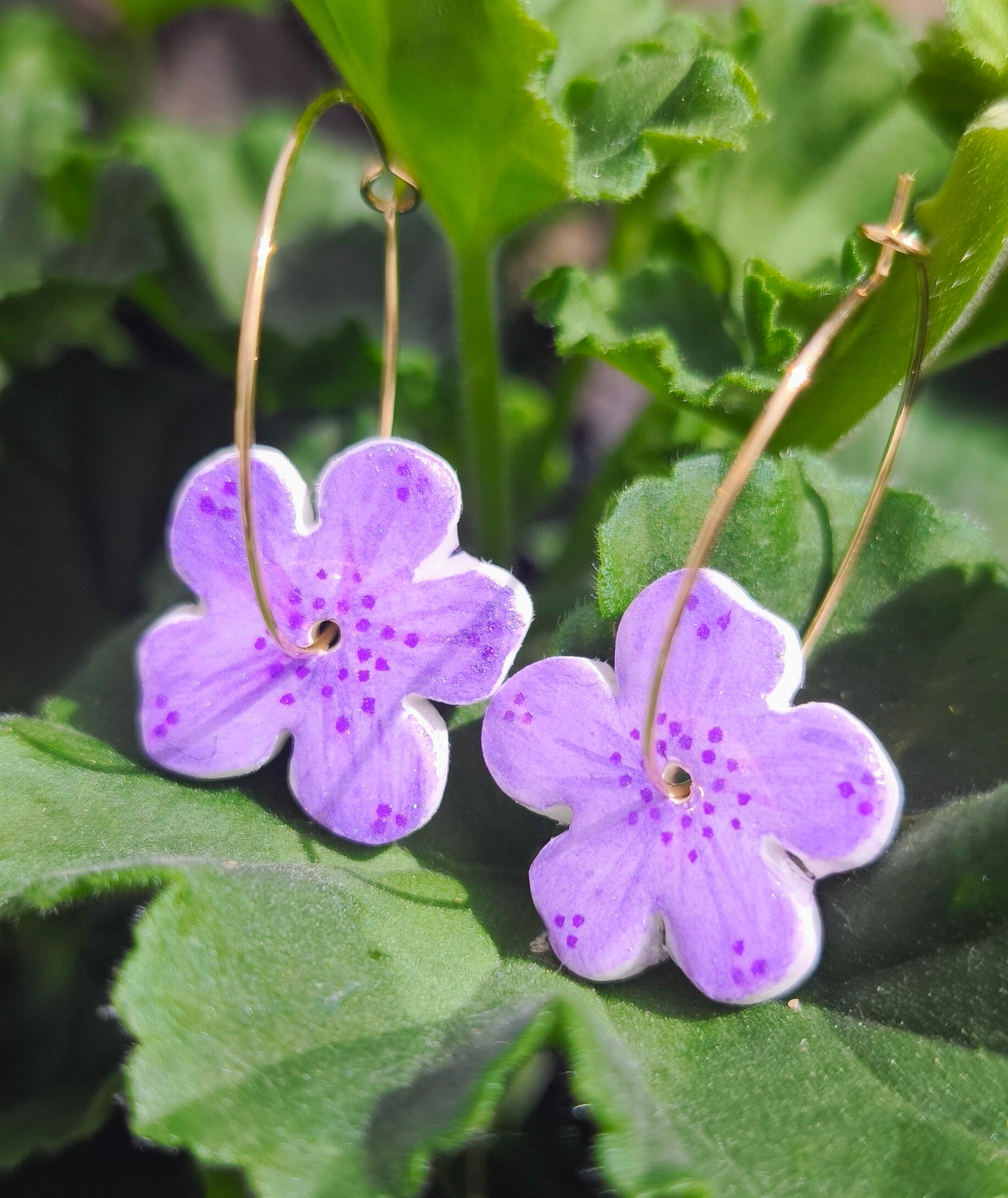 Boucles d'Oreilles "Mauve Sérénité"