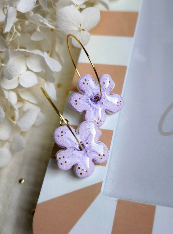 Boucles d'Oreilles Sakura Lavande