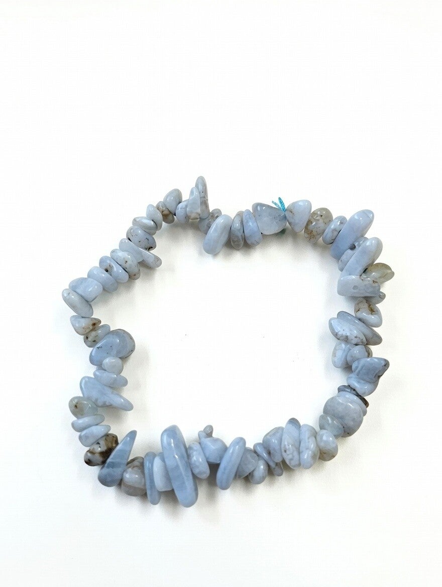 Pulsera Chip de Calcedonia Azul